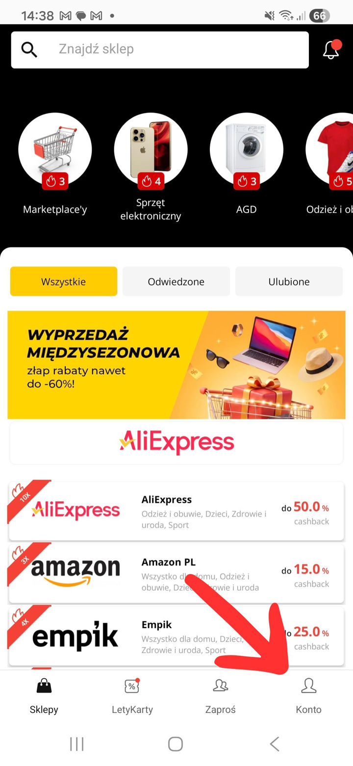 Cashback LetyShops dzień taty kod x3