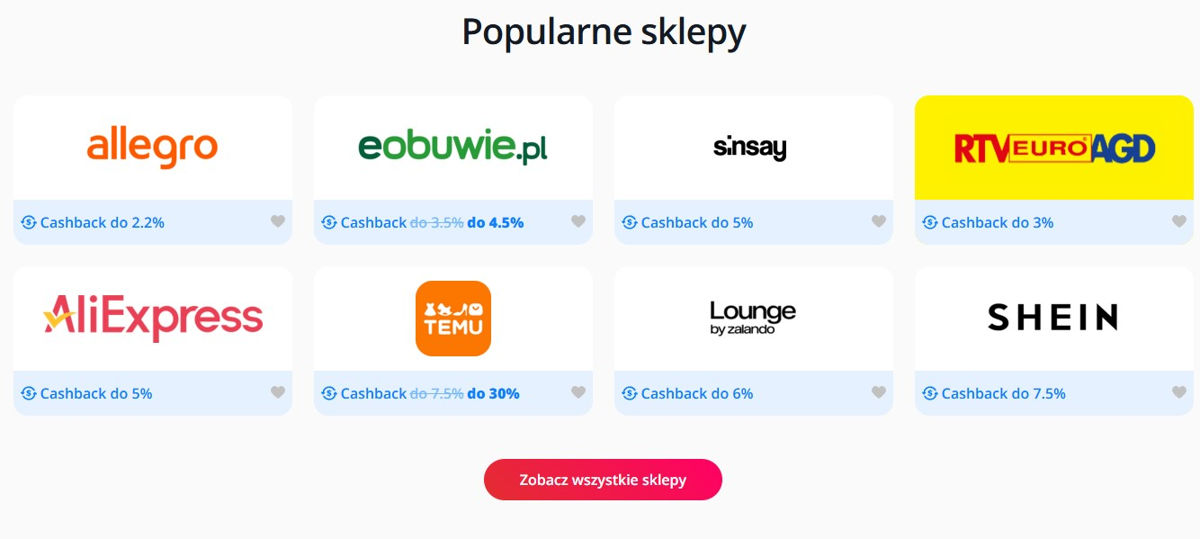 Sklepy z cashback w AleRabat.com